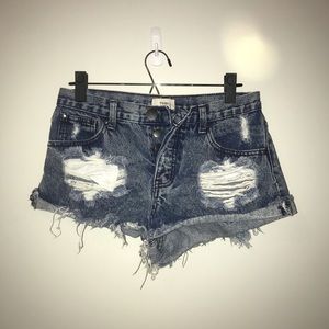 Denim jean shorts
